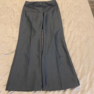 ANTONIO MELANI Wide Legged Trousers, Navy Satin, Size 6